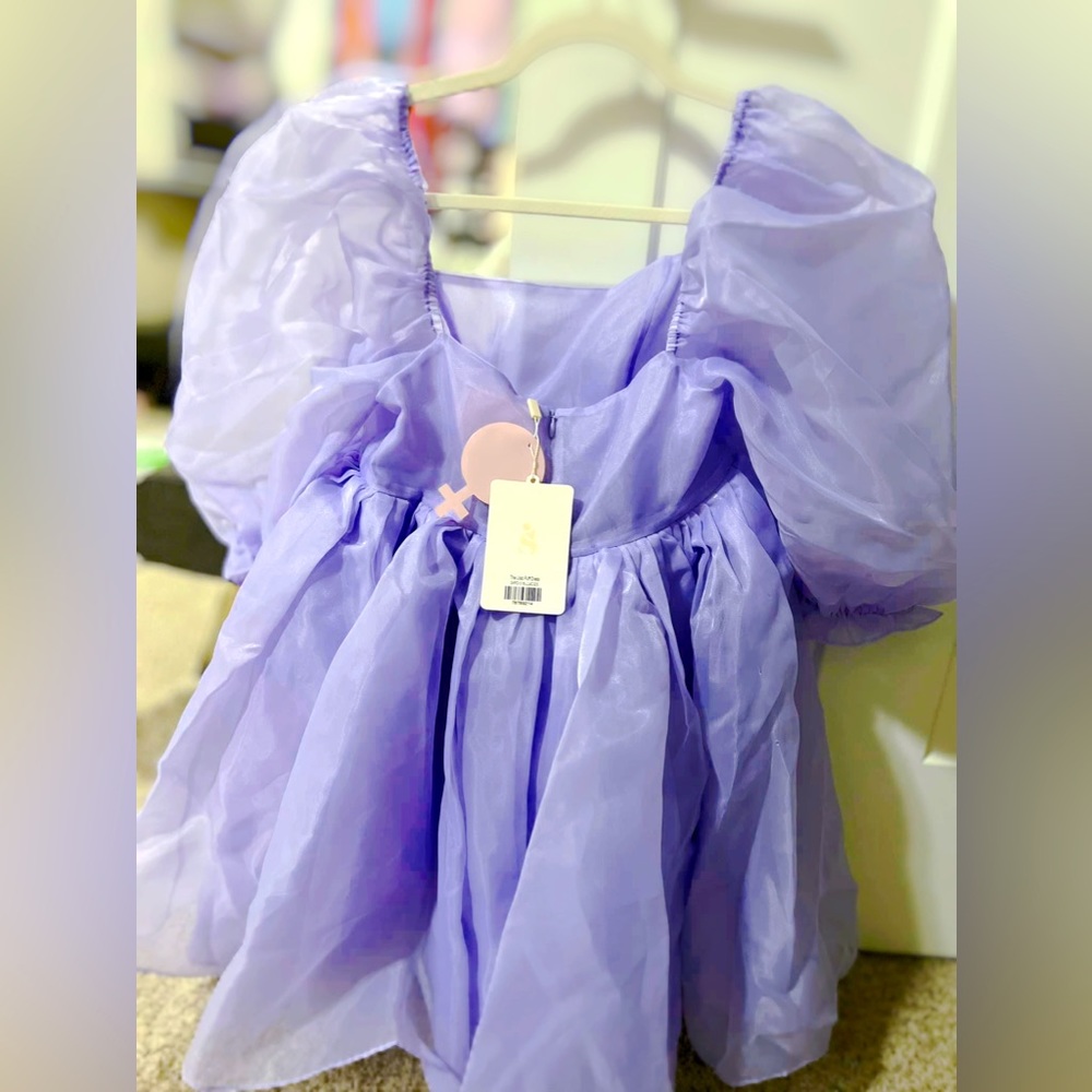Selkie purple puff dress